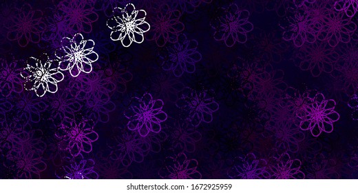 Light Purple vector pattern with lines. Colorful abstract illustration with gradient curves. Pattern for websites, landing pages.