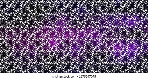Light Purple vector pattern with lines. Colorful abstract illustration with gradient curves. Pattern for websites, landing pages.