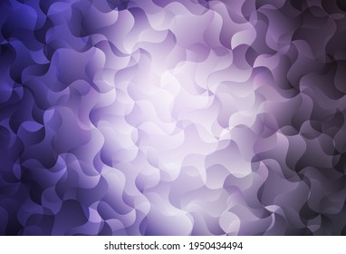 Light Purple vector pattern with lines. Brand new colorful illustration in curved style. Brand new design for your ad.