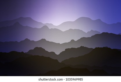 Light Purple vector pattern with liquid shapes. Creative geometric illustration in mountain style with gradient. The best blurred design for your business.