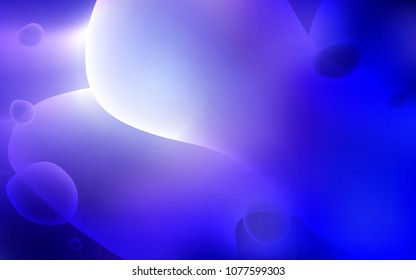 Light Purple vector pattern with liquid shapes. Colorful abstract illustration with gradient lines. The best blurred design for your business.
