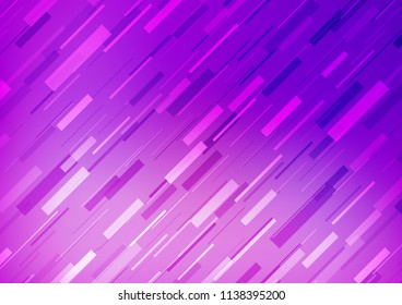 Light Purple vector pattern with narrow lines. Glitter abstract illustration with colored sticks. Best design for your ad, poster, banner.