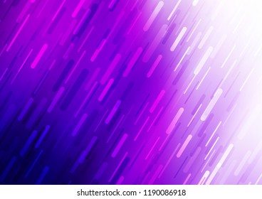Light Purple vector pattern with narrow lines. Glitter abstract illustration with colored sticks. The pattern can be used for busines ad, booklets, leaflets