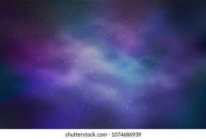 Light Purple vector pattern with night sky stars. Modern abstract illustration with Big Dipper stars. Best design for your ad, poster, banner.