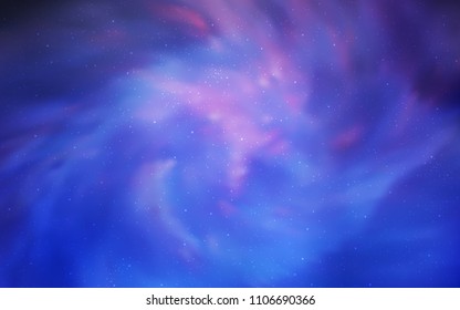Light Purple vector pattern with night sky stars. Space stars on blurred abstract background with gradient. Pattern for astrology websites.
