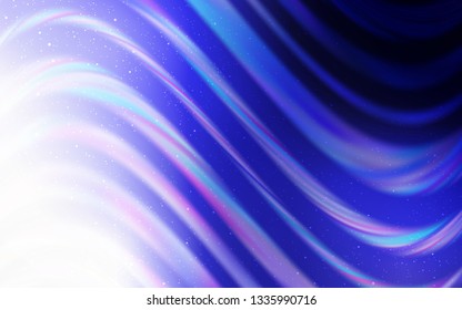 Light Purple vector pattern with night sky stars. Glitter abstract illustration with colorful cosmic stars. Pattern for futuristic ad, booklets.