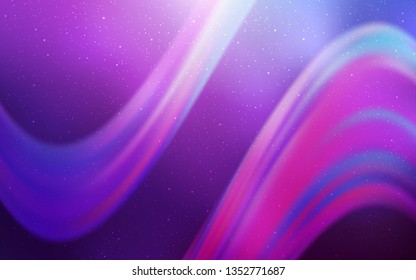 Light Purple vector pattern with night sky stars. Blurred decorative design in simple style with galaxy stars. Best design for your ad, poster, banner.