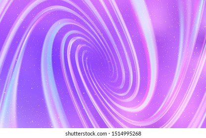 Light Purple vector pattern with night sky stars. Shining colored illustration with bright astronomical stars. Template for cosmic backgrounds.