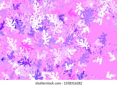 Light Purple vector pattern with random forms. Colorful chaotic forms with gradient in modern style. Elegant design for wallpapers.