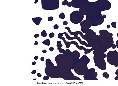 Light Purple vector pattern with random forms. Modern abstract illustration with colorful random forms. Modern design for your business card.