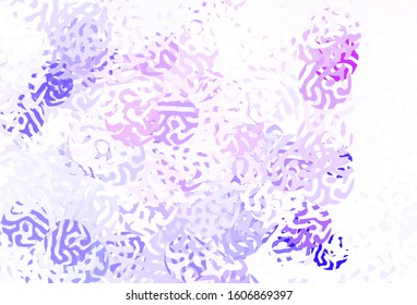 Light Purple vector pattern with random forms. Colorful chaotic forms with gradient in modern style. Simple design for your web site.