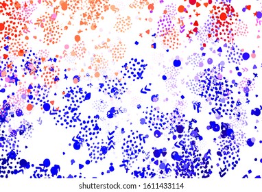 Light Purple vector pattern with random forms. Colorful chaotic forms with gradient in modern style. Elegant design for wallpapers.