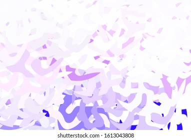 Light Purple vector pattern with random forms. Illustration with colorful gradient shapes in abstract style. Modern design for your business card.