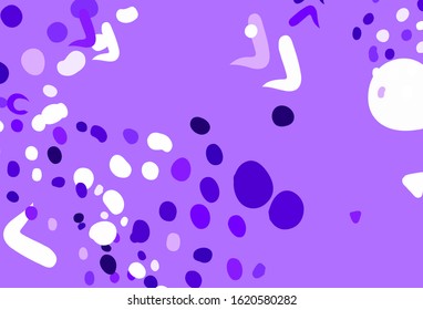 Light Purple vector pattern with random forms. Simple colorful illustration with abstract gradient shapes. Modern design for your business card.