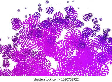 Light Purple vector pattern with random forms. Colorful chaotic forms with gradient in modern style. Simple design for your web site.