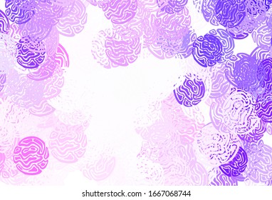 Light Purple vector pattern with random forms. Colorful chaotic forms with gradient in modern style. Best smart design for your business.