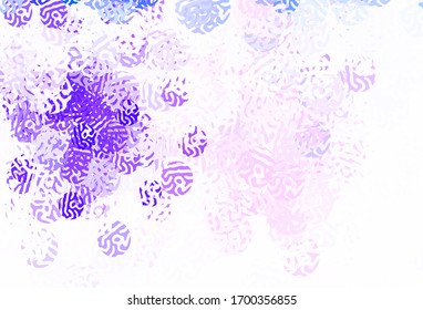 Light Purple vector pattern with random forms. Decorative design in abstract style with random forms. Background for a cell phone.