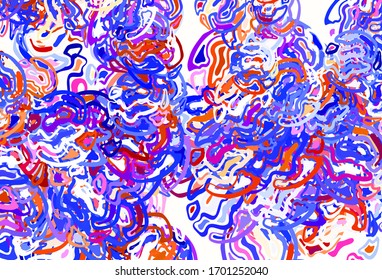 Light Purple vector pattern with random forms. Decorative design in abstract style with random forms. Modern design for your business card.