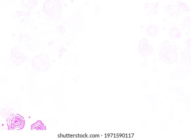 Light Purple vector pattern with random forms. Decorative design in abstract style with random forms. Elegant design for wallpapers.