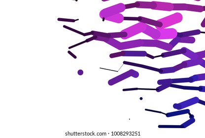 Light Purple vector pattern with rounded lines. Modern geometrical abstract illustration with staves. The pattern can be used for medical ad, booklets, leaflets