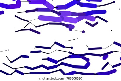Light Purple vector pattern with rounded lines. Shining colored illustration with rounded stripes. The template can be used as a background.