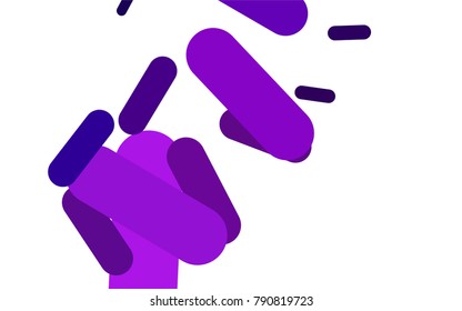 Light Purple vector pattern with rounded lines. Decorative shining illustration with lines on abstract template. The pattern can be used for medical ad, booklets, leaflets