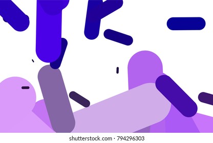 Light Purple vector pattern with rounded lines. Blurred decorative design in simple style with lines. The template can be used as a background.