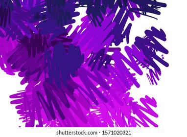 Light Purple vector pattern with sharp lines. Colorful shining illustration with lines on abstract template. Pattern for ads, posters, banners.