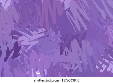 Light Purple vector pattern with sharp lines. Colorful shining illustration with lines on abstract template. Pattern for ad, booklets, leaflets.