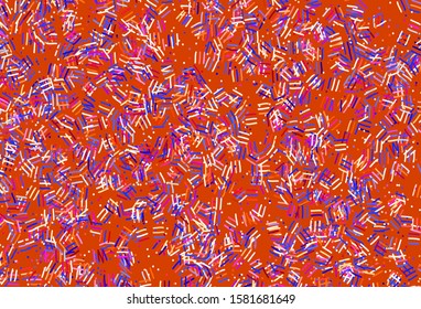Light Purple vector pattern with sharp lines, dots. Shining colored illustration with sharp stripes. Pattern for your busines websites.