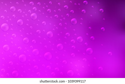Light Purple vector pattern with spheres. Illustration with set of shining colorful abstract circles. Beautiful design for your business natural advert.