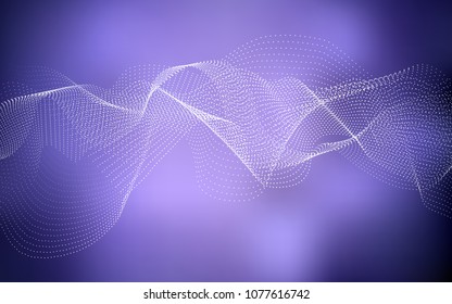 Light Purple vector pattern with spheres. Glitter abstract illustration with blurred drops of rain. The pattern can be used for ads, leaflets of liquid.