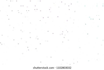 Light Purple vector  pattern with spheres. Blurred bubbles on abstract background with colorful gradient. Pattern can be used as texture of water, rain drops.
