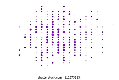 Light Purple vector  pattern with spheres. Glitter abstract illustration with blurred drops of rain. The pattern can be used for aqua ad, booklets.