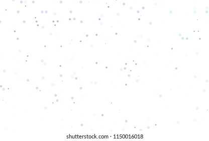 Light Purple vector  pattern with spheres. Abstract illustration with colored bubbles in nature style. Completely new template for your brand book.
