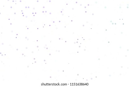 Light Purple vector  pattern with spheres. Abstract illustration with colored bubbles in nature style. Completely new template for your brand book.