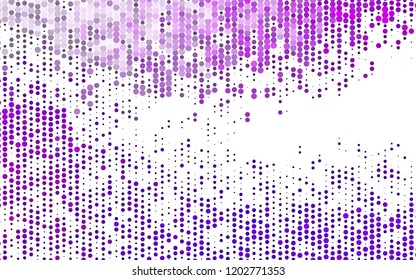 Light Purple vector pattern with spheres. Glitter abstract illustration with blurred drops of rain. Pattern for beautiful websites.