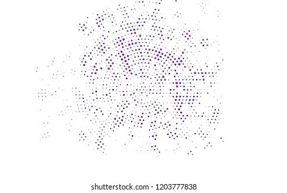 Light Purple vector pattern with spheres. Abstract illustration with colored bubbles in nature style. Pattern of water, rain drops.