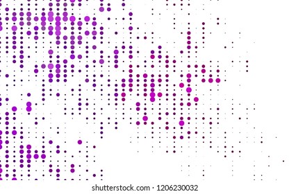 Light Purple vector pattern with spheres. Illustration with set of shining colorful abstract circles. Template for your brand book.