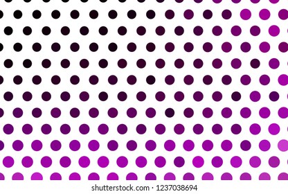 Light Purple vector pattern with spheres. Blurred decorative design in abstract style with bubbles. Pattern for ads, leaflets.