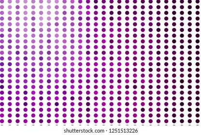 Light Purple vector pattern with spheres. Blurred bubbles on abstract background with colorful gradient. Pattern for ads, leaflets.