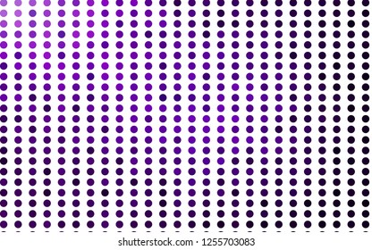 Light Purple vector pattern with spheres. Beautiful colored illustration with blurred circles in nature style. Pattern for ads, booklets.