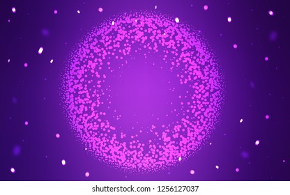 Light Purple vector pattern with spheres. Modern abstract illustration with colorful water drops. Design for your business advert.