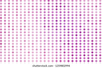 Light Purple vector pattern with spheres. Glitter abstract illustration with blurred drops of rain. Pattern for beautiful websites.