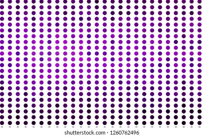 Light Purple vector pattern with spheres. Beautiful colored illustration with blurred circles in nature style. Pattern for ads, booklets.