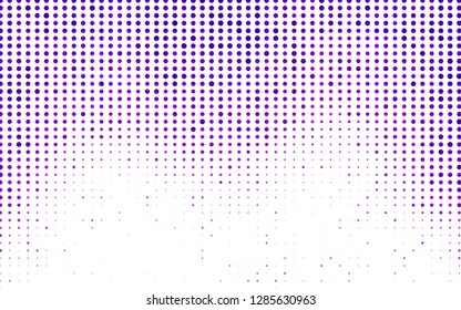 Light Purple vector pattern with spheres. Glitter abstract illustration with blurred drops of rain. Pattern for ads, leaflets.