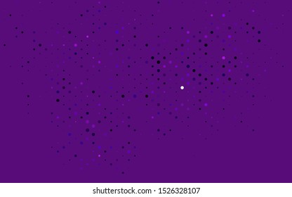 Light Purple vector pattern with spheres. Abstract illustration with colored bubbles in nature style. Design for business adverts.