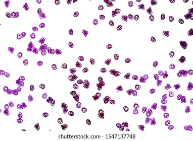 Light Purple vector pattern with spheres. Abstract illustration with colored bubbles in nature style. Pattern for beautiful websites.