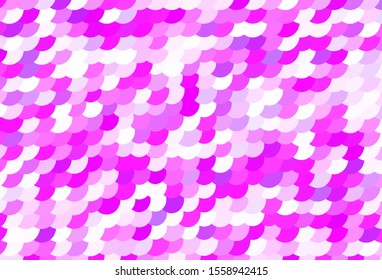 Light Purple vector pattern with spheres. Glitter abstract illustration with blurred drops of rain. Pattern for ads, leaflets.