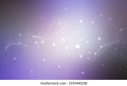 Light Purple vector pattern with spheres. Blurred decorative design in abstract style with bubbles. The pattern can be used for ads, leaflets of liquid.